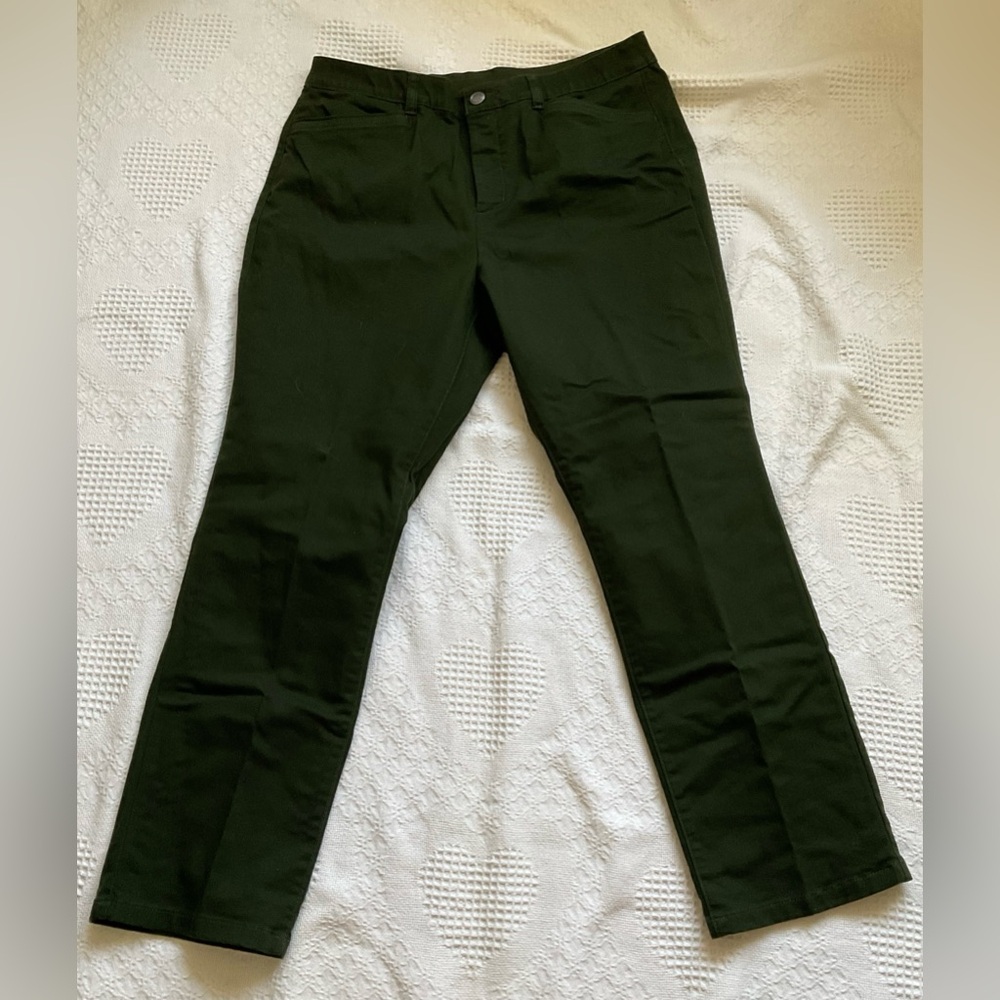 Christopher and Banks Signature Slimming Dark Green Pants